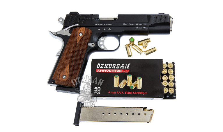 Cтартовый пистолет Kuzey 911T Black с дополнительным магазином