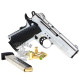 Стартовый пистолет KUZEY 911 Chrome Engraved с дополнительным магазином