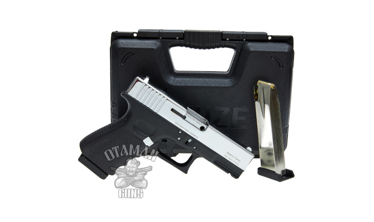 Стартовый пистолет KUZEY GN-19 Chrome с дополнительным магазином