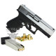 Стартовый пистолет KUZEY GN-19 Chrome с дополнительным магазином