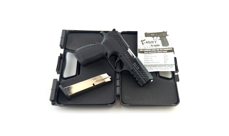 Стартовый пистолет Kuzey A100 Black с дополнительным магазином