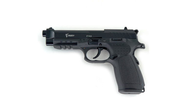 Стартовий пістолет Kuzey f92 Black з додатковим магазином