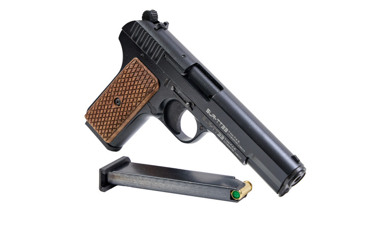 Холостий пістолет ТТ з дерев'яними накладками Холостий пістолет ТТ з дерев'яними накладками