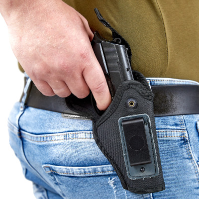 Кобура для пистолета скрытого ношения поясная с клипсой