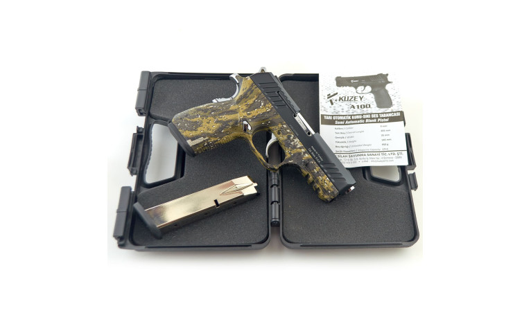 Стартовый пистолет KUZEY A-100 Camo с дополнительным магазином