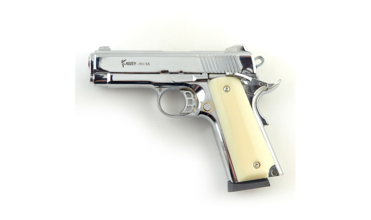 Стартовый пистолет KUZEY 911 SX Chrome с дополнительным магазином
