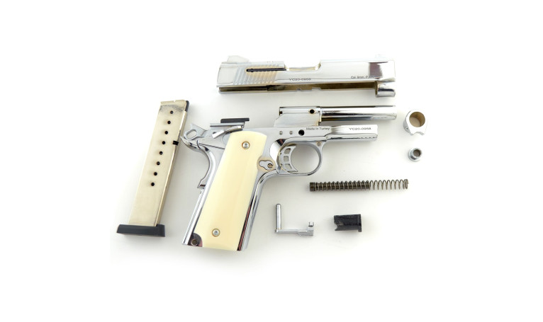 Стартовый пистолет KUZEY 911 SX Chrome с дополнительным магазином