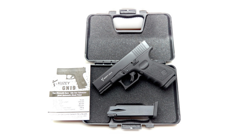 Стартовий пістолет KUZEY GN-19 Black з додатковим магазином