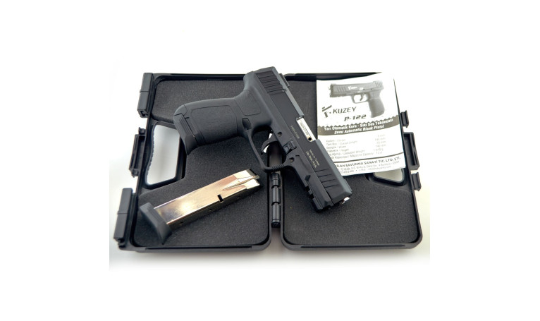 Стартовий пістолет Kuzey P122 Black з додатковим магазином