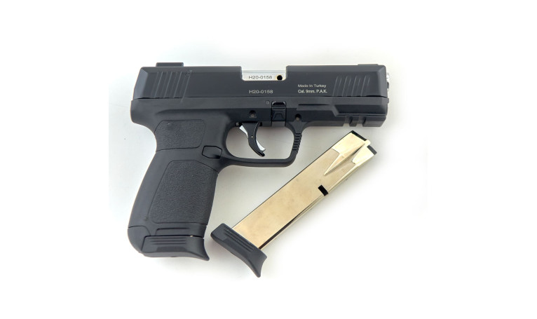 Стартовий пістолет Kuzey P122 Black з додатковим магазином