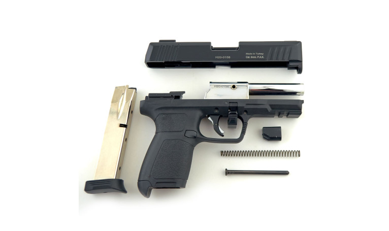 Стартовий пістолет Kuzey P122 Black з додатковим магазином